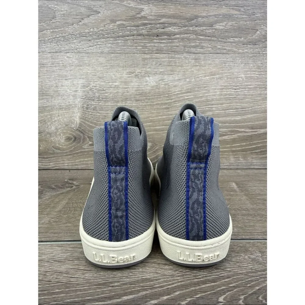 L.L. Bean Eco Bay Knit Women’s Sz 8M Gray Knit Pull On Chelsea Ankle Boots